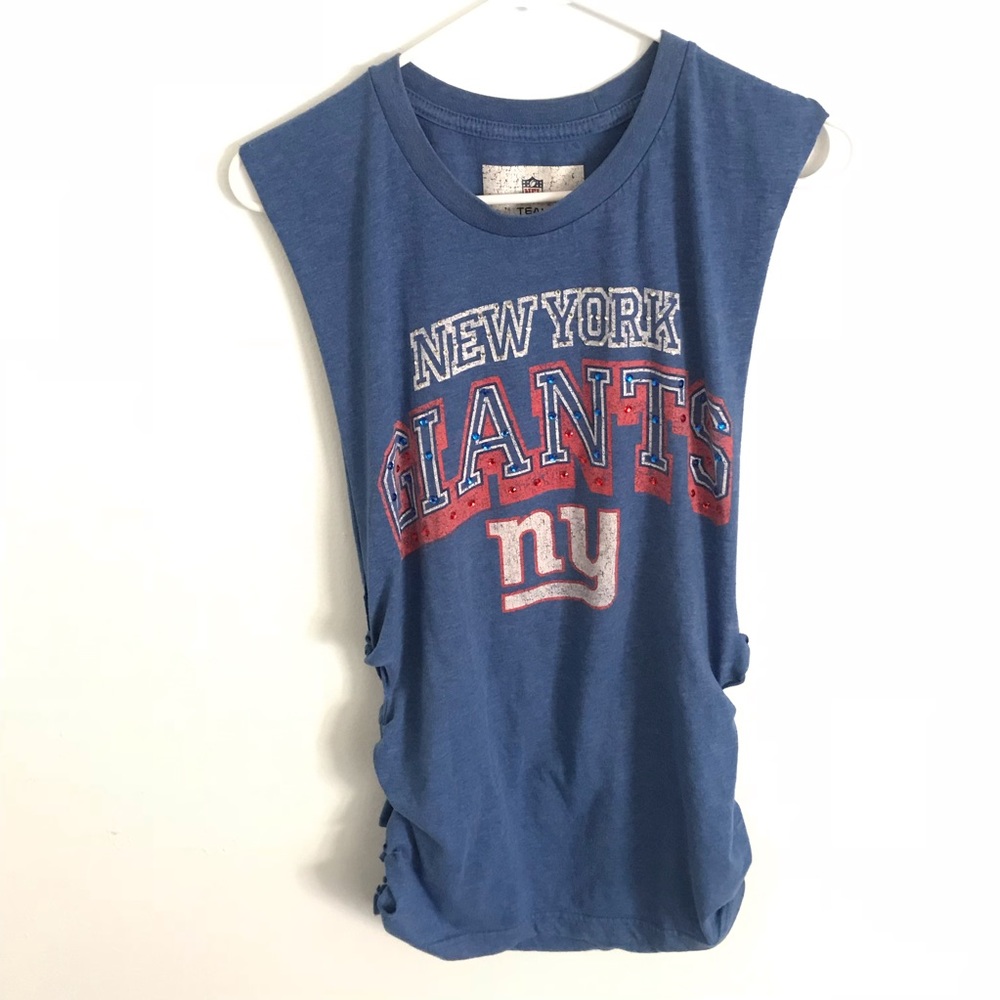 ✂️r e s t y l e d || bling nfl ny giants cutoff ✂️